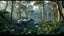 Placeholder: A dense forest where the trees and plants are made of sleek, metallic materials and intricate circuitry. Robotic animals roam among the foliage, their bodies covered in a mesh of wires and sensors that mimic natural forms, Ultra Realism, beautiful intricate insanely detailed octane render, 5d, 16k, artistic photography, natural volumetric perfect light, chiaroscuro, award-winning photograph, masterpiece, rule of thirds, 80mm lens, adjust perspective