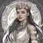 Placeholder: dungeons and dragons; human; female; two women; twin queens; sun queen; moon queen; crown; braids; portrait