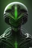 Placeholder: alien, head, evil,green eyes, weapons, blood, 8k, finely detailed, photo realistic, HR Giger style