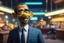 Placeholder: Barrack Obama as Apu in homer simpson in the style of tron movies , bokeh like f/0.8, tilt-shift lens 8k, high detail, smooth render, down-light, unreal engine, prize winning