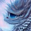 Placeholder: icy blue, anime, mutated dragon, tears, majestic, ominous, ice, wildflower, intricate, masterpiece, expert, insanely detailed, 4k resolution, retroanime style, cute big circular reflective eyes, cinematic smooth, intricate detail , soft smooth lighting, soft pastel colors, painted Rena