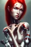 Placeholder: cyborg, red hair, sexy, real, dream