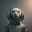 Placeholder: in Spaceship indoor cyber cat unreal 5, octane render,cinema4d, dynamic lighting, dramatic lighting, 4k, redshift render, highly detailed, hyper realistic, in space