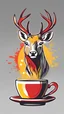 Placeholder: colorful red and yellow logo simple logo illustration for coffee vector art front end magic sharp design soft monochrome dark magic splash t shirt design studio ghibli style must have design in vector art deer display . Use Adobe Illustrator to craft the logo with clean lines and a simple yet captivating look. Keep the design centered around the coffee, embodying its uniqueness and charm. The logo should evoke a sense of sophistication and calm. Emphasize a low poly style to add a touch of indiv