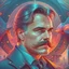 Placeholder: Best quality, masterpiece, ultra high definition,Futuristic, cyberpunk, Friedrich Nietzsche,Comic style
