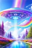 Placeholder: Ufo rainbow, futuriste ultra moderne,heaven,crystal very beautiful city,nature forest flowers colors