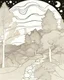 Placeholder: Autumn colors, peaceful, Egon Schiele, Max Ernst, night sky filled with galaxies and stars, rocks, trees, flowers, one-line drawing, sharp focus, 8k, deep 3d field, intricate, ornate, one million strokes
