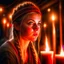 Placeholder: viking horror woman birthday, motion blur, 8k, downlight, soft light, depth of field, photorealism, trending on art station, lotsa detail