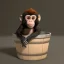 Placeholder: a monkey in a barrel