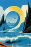 Placeholder: [illustration by Roger Dean futuristic neo-dada] Le surf, c’est la liberté, Gauches ou droites, il faut les écouter, Je les suis, je suis debout, Elles me guident, je les allonge.