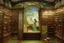 Placeholder: the endless library, a friendly space, diorama by alphonse mucha