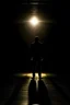 Placeholder: a lonely man standing in a spotlight