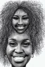 Placeholder: scribble portrait of Black woman, 8k resolution, r_drawings_rene, scribble, scribble drawing, scribble art, behance, rdrawings25, synthetic, hairy scribble fill, line draw, scribble sketch, , Jim carey