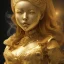 Placeholder: perfect face hitomi tanaka, golden statue, 8k, fog and smoke effect, chakra energy around HDR photograph