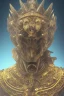 Placeholder: Aztec male African Egyptian alien, cracks in the voodoo head, wicked, eyes, crown, Elephant, 8k, finely detailed, photo realistic, tiger turquoise skull head gold dragon space alien snow skeleton gold hornytoad silver crown silver eyes