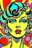 Placeholder: Vintage pop art style, shapes, reverse card, twist