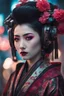 Placeholder: Ultra realistic photo beautiful cyberpunk geisha woman , futuristic style, HOF, captured with professional DSLR camera, 64k, ultra detailed,