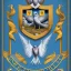 Placeholder: coat of arms of a coastal city with a kestrel, very detailed