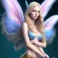 Placeholder: magnifique belle sexy fairy souriante avec de magnifiques ailes et des cheveux longs blonds,yeux bleus