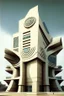 Placeholder: Futuristic Architecture of the building of Reserve bank of India with Indian rupee symbol