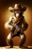 Placeholder: A monkey cowboy with 2 pistols