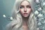 Placeholder: femme long cheveux blond blancs grands yeux bleus , 8k resolution, flower magnolia lotus rose, beautiful portrait, 8k resolution, flower head and body, beautiful star souriante+++