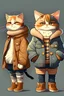 Placeholder: clothes with cat fur with cartoon style