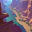 Placeholder: stylized,canyon,scifi,dungeons map,futuristic,roboquest,top view