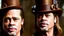 Placeholder: whole body portrait of Brad Pitt as a steampunk character in a steampunk setting, HD 4K, sharp detail, photo-realistic accurate face and features, cinematic lighting, award winning photography