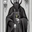 Placeholder: Nosferatu with tentacle beard grey skin and vampire fangs as a Russian Orthodox bishop