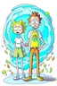 Placeholder: rick and morty tarzında bir çift bir kız bir erkek