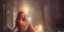 Placeholder: 7 woman from all over the world, sitting in a cirle surrounded by candles and crystal, meditating in a enchanted forest, fotorealistic, high quality, landscape, 17