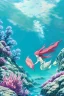 Placeholder: Underwater scene, a cute mermaid with pink hair and shimmering tail, rock, calm water, fish, beautiful colors, fine detail, high quality, seashell, octopus, mystical