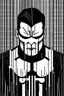 Placeholder: punisher sku;; in the style of Hiroshi Nagai