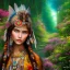 Placeholder: bright native american fairy, beautiful portrait, flowery landscape