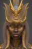 Placeholder: shiny black male African Egyptian alien, cracks in the voodoo head, wicked, eyes, crown, Elephant, 8k, finely detailed, photo realistic, tiger turquoise skull head gold dragon space alien snow skeleton gold horny toad silver crown silver eyes