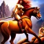 Placeholder: ultra detailed fullbody portrait of beautiful busty Red Sonja Riding a Giant Tiger , extremely detailed digital painting, intrincate, extremely detailed face,crystal clear Big eyes, in the style of wayne reynolds, mystical colors , perfectly centered image, perfect composition, rim light, beautiful lighting,8k, stunning scene, raytracing