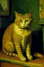 Placeholder: Portrait of a cat by Van Gogh