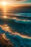 Placeholder: magic sea, realistic, professional photo, 4k, top view, sanset, surf