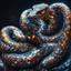 Placeholder: snake marble statue covered with glowing crystals, high exposure, Professional photography, high contrast, bright vibrant colors, dark tone, high highlights, Intricate Patterns, Ultra Detailed, Luminous, Radiance, beautiful, Ultra Realism, Complex Details, Intricate Details, 8k, HDR, High Quality, Trending On Artstation, Sharp Focus, Studio Photo, Intricate Details,