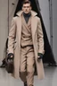 Placeholder: Men's Fashion runway Winter outfits inspired by Superman Emblem design beige tones