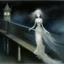 Placeholder: THE GHOST IS STILL DANCING AT NIGHT ON THE OLD COUNTRY BRIDGE. . Leonor Fini. Fiona Staples
