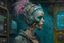 Placeholder: Cyberpunk wunderkammer painted by Frida , unsane details, soft colors