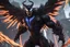 Placeholder: Venom beast in 8k solo leveling shadow artstyle, crow them, neon effect, big wings, feathers, rain, full body, apocalypse, intricate details, highly detailed, high details, detailed portrait, masterpiece,ultra detailed, ultra quality