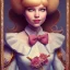 Placeholder: "Alice in the wonderland",dressing Disney style,hairstyle Disney style, detailed eyes, Realistic lighting,elegant,sarcastic smile, by Chie Yoshii,Brian Kesinger,Gediminas Pranckevičius