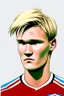 Placeholder: Martin Odegaard Norwegian football player ,cartoon 2d