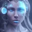 Placeholder: portriate of beautiful blue na'vi warrior,volumetric lighting, particals, intricate detail,realistc, close up