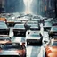 Placeholder: traffic jam [Shattered Image, Shot the texture and then rewound the film and double exposed from multiple 1979 B colour series movie]