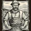 Placeholder: muscular mustached fisherman with apron and mutton chops art