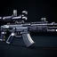 Placeholder: A unique sci-fi automatic rifle gun with an extented ammo